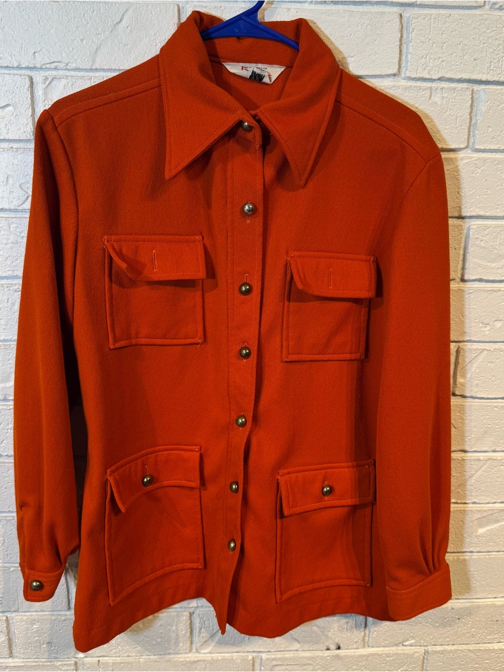 Vintage 70s Spiegel Orange Shirt Jacket Women’s L